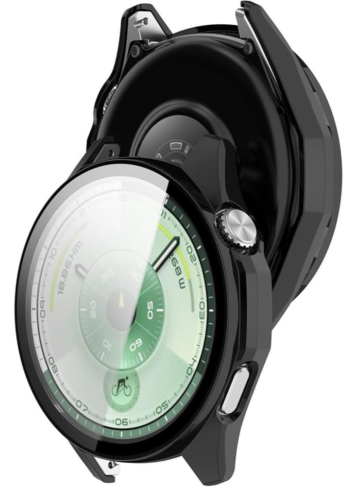 Cover For Huawei Watch GT6 46MM Smart Watch Case,Ultra-Thin Hard PC+Glass Film Protective Cover,Case Cover for Huawei Watch GT6 46MM Accessories (Black) - Image 3